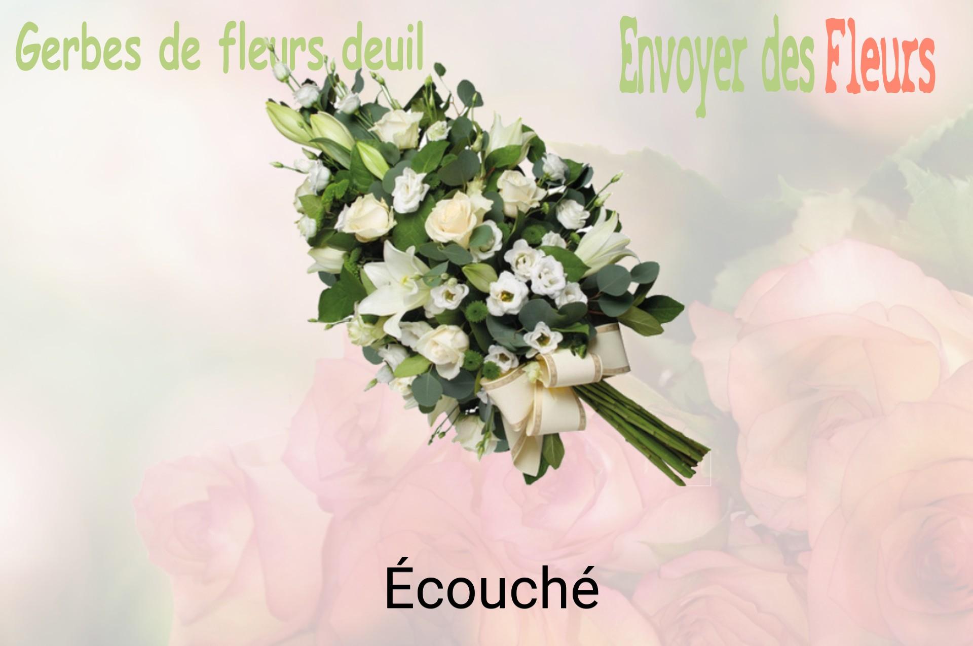 Gerbe de fleurs de deuil livrée à Écouché